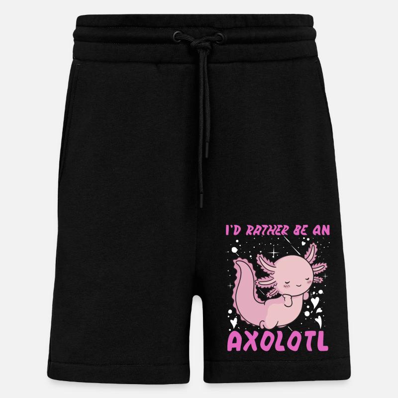 I'd rather be an Axolotl - Shorts - made by SPREAD - SOLID BLACK