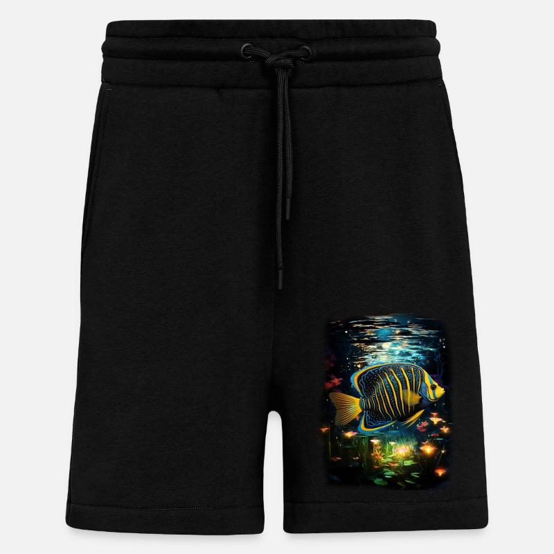 Angelfish - Short bio décontracté fabriqué en UE - SOLID BLACK