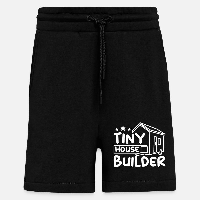 Tiny house builder - Shorts - made by SPREAD - SOLID BLACK