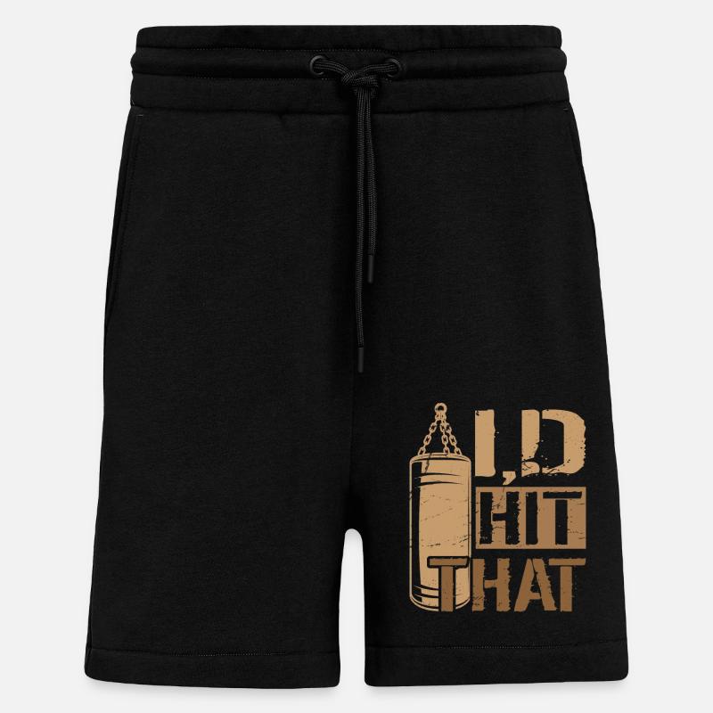 J’avais frappé cette boxe - Short bio décontracté fabriqué en UE - SOLID BLACK