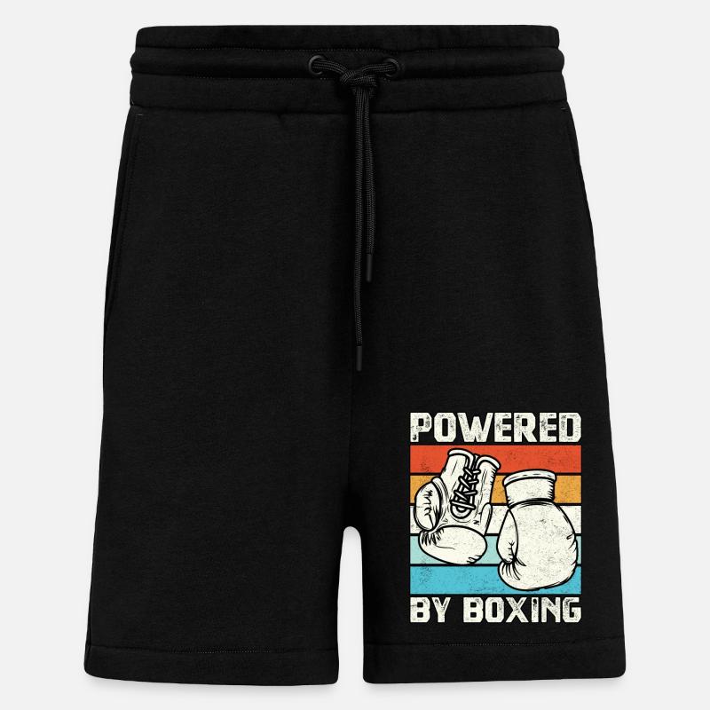 Propulsé par la boxe - Short bio décontracté fabriqué en UE - SOLID BLACK