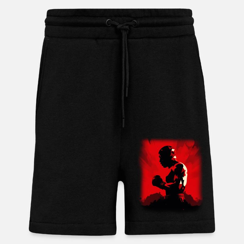 Boxe - Short bio décontracté fabriqué en UE - SOLID BLACK