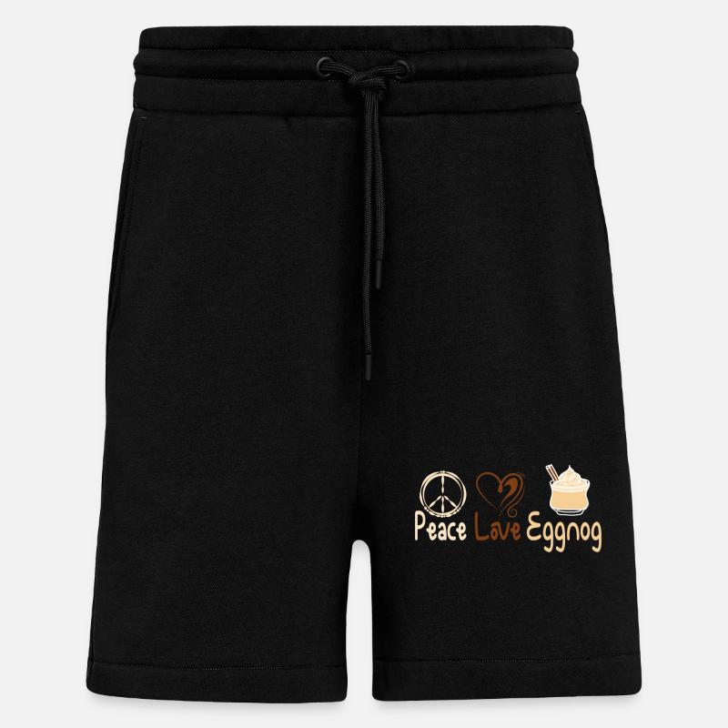 Peace love eggnog - Shorts - made by SPREAD - SOLID BLACK