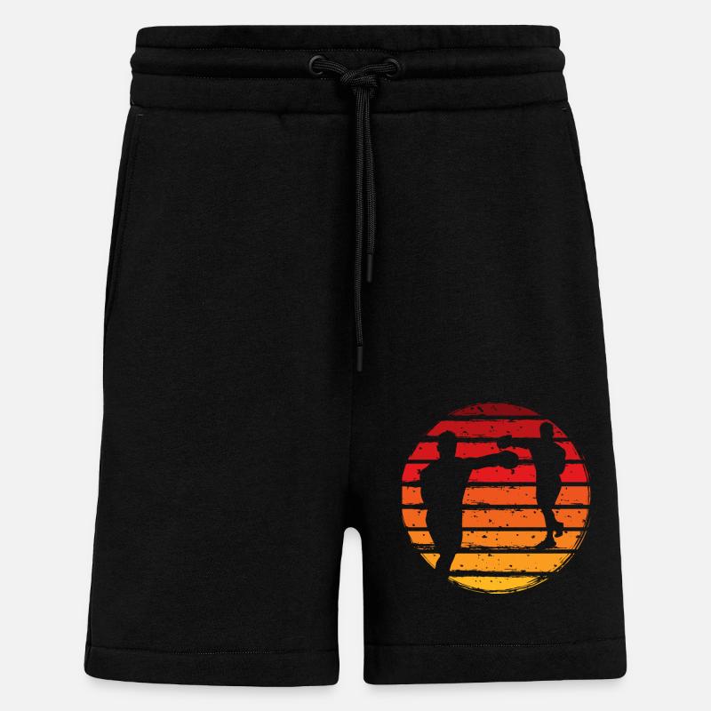 Boxe - Short bio décontracté fabriqué en UE - SOLID BLACK