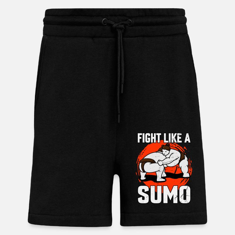 Combattez comme un sumo - Short bio décontracté fabriqué en UE - SOLID BLACK