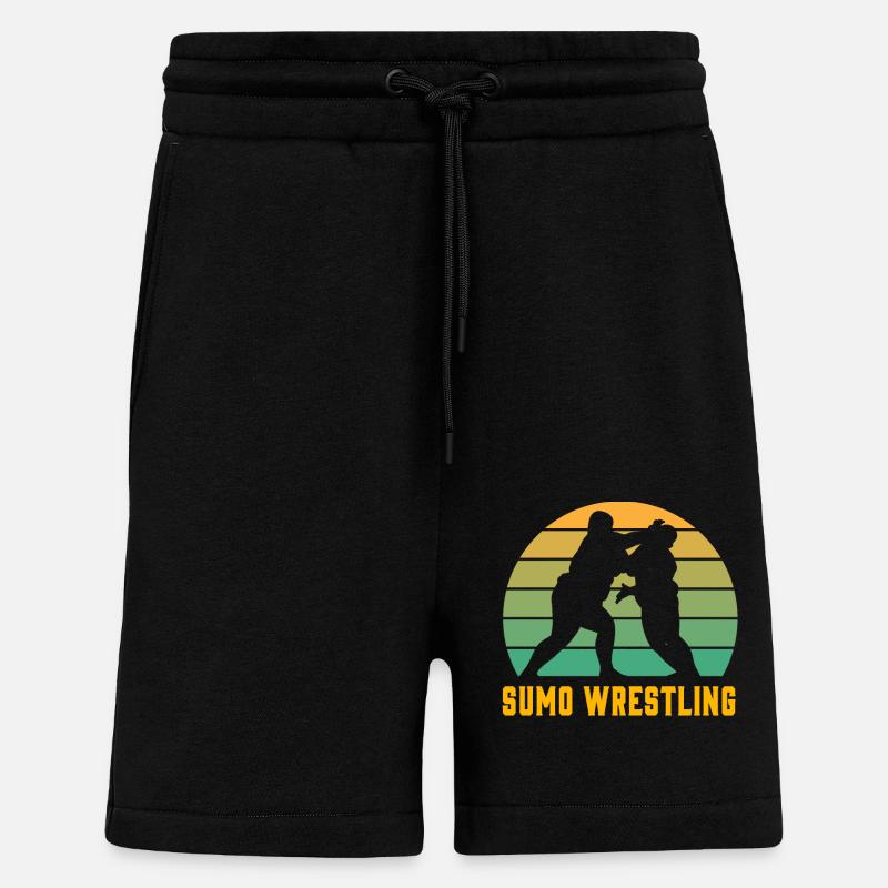 Lutte de sumo - Short bio décontracté fabriqué en UE - SOLID BLACK