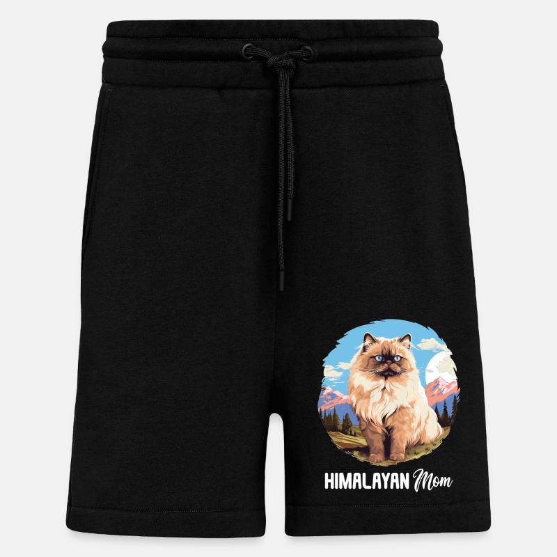 Himalayan Cat Colourpoint Katze - Shorts - made by SPREAD - SOLID BLACK