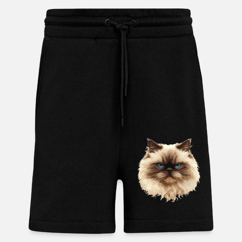 Himalayan Cat Colourpoint Katze - Shorts - made by SPREAD - SOLID BLACK