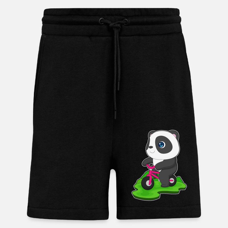 Panda Bicycle - Shorts - made by SPREAD - SOLID BLACK