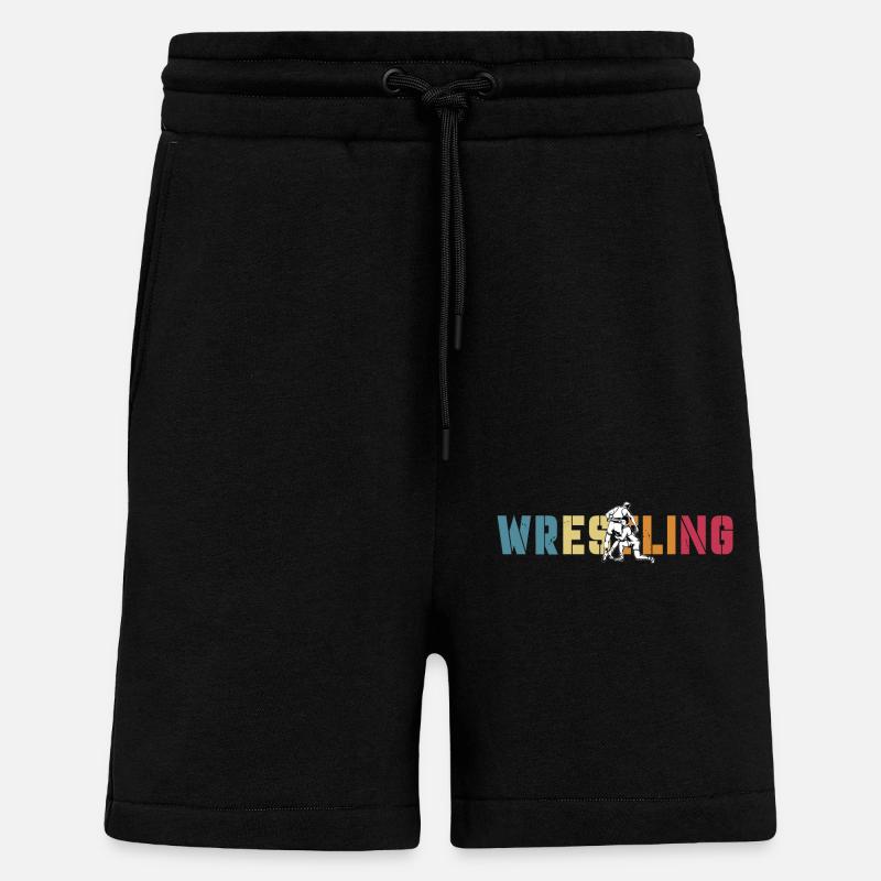 Lutte - Short bio décontracté fabriqué en UE - SOLID BLACK