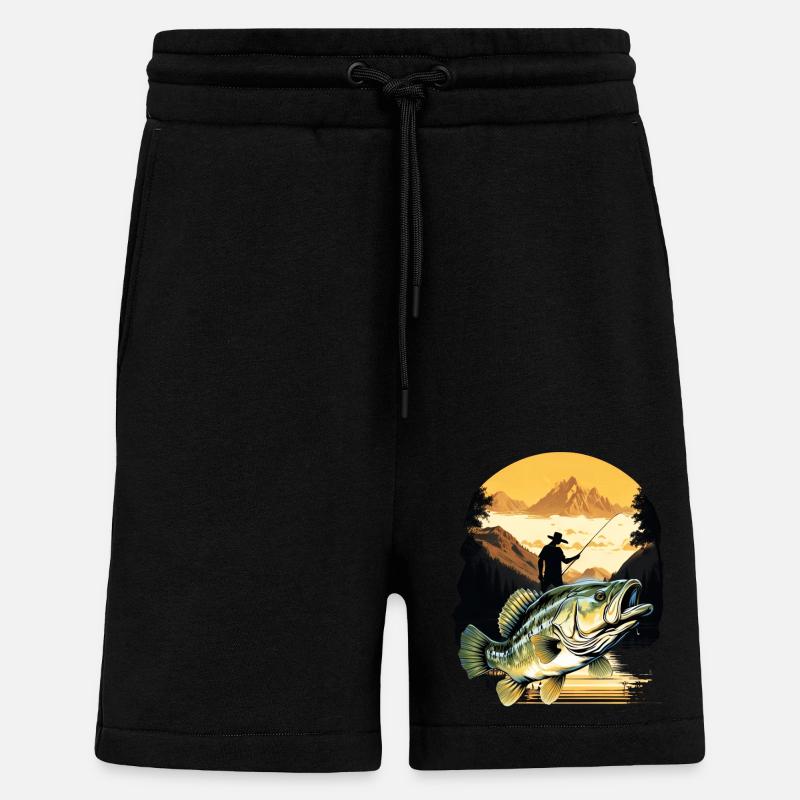 l’achigan - Short bio décontracté fabriqué en UE - SOLID BLACK