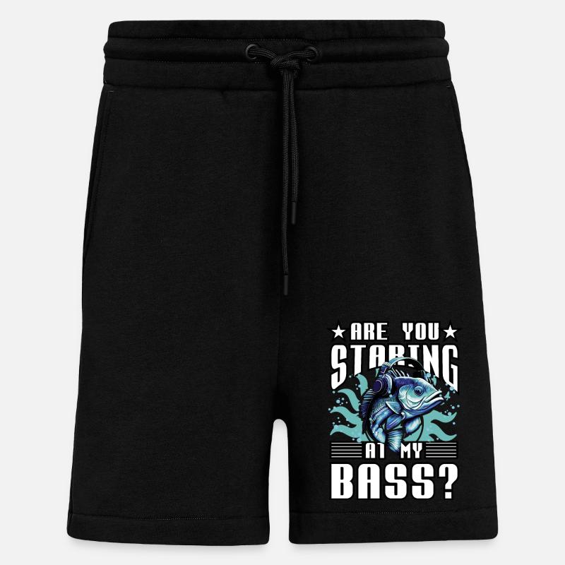 Regardez-vous ma basse ? - Short bio décontracté fabriqué en UE - SOLID BLACK
