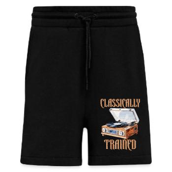 Classically Trained Vintage Record Player - Shorts - made by SPREAD - SOLID BLACK - Front