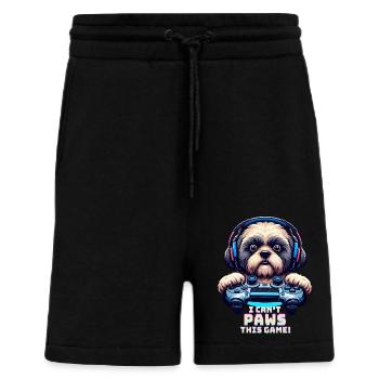 Spiele-Nerds, Shih Tzu Hundeliebhaber - Shorts - made by SPREAD - SOLID BLACK - Vorne