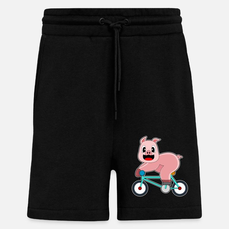 Vélo de cochon - Short bio décontracté fabriqué en UE - SOLID BLACK