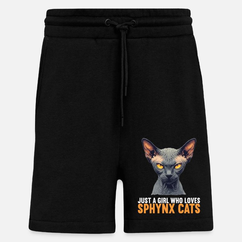 Chaton Sphynx Chat Sphynx - Short bio décontracté fabriqué en UE - SOLID BLACK