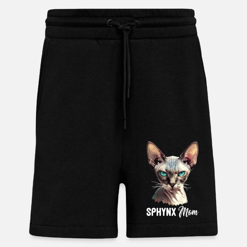Sphynx Kätzchen Sphynx Katze - Shorts - made by SPREAD - SOLID BLACK
