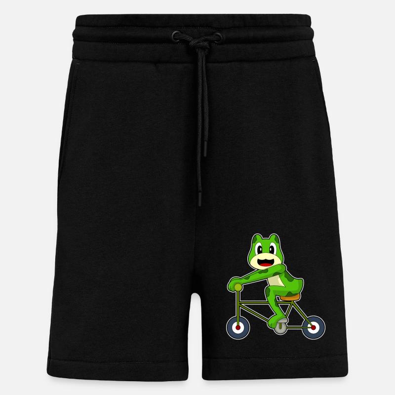 Frog Bicycle - Shorts - made by SPREAD - SOLID BLACK