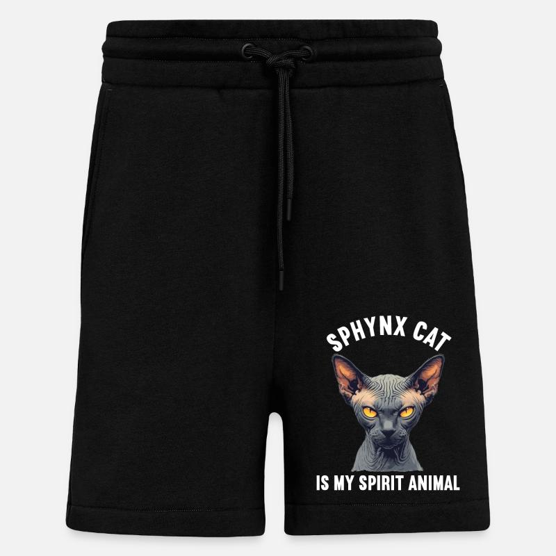 Sphynx Kätzchen Sphynx Katze - Shorts - made by SPREAD - SOLID BLACK