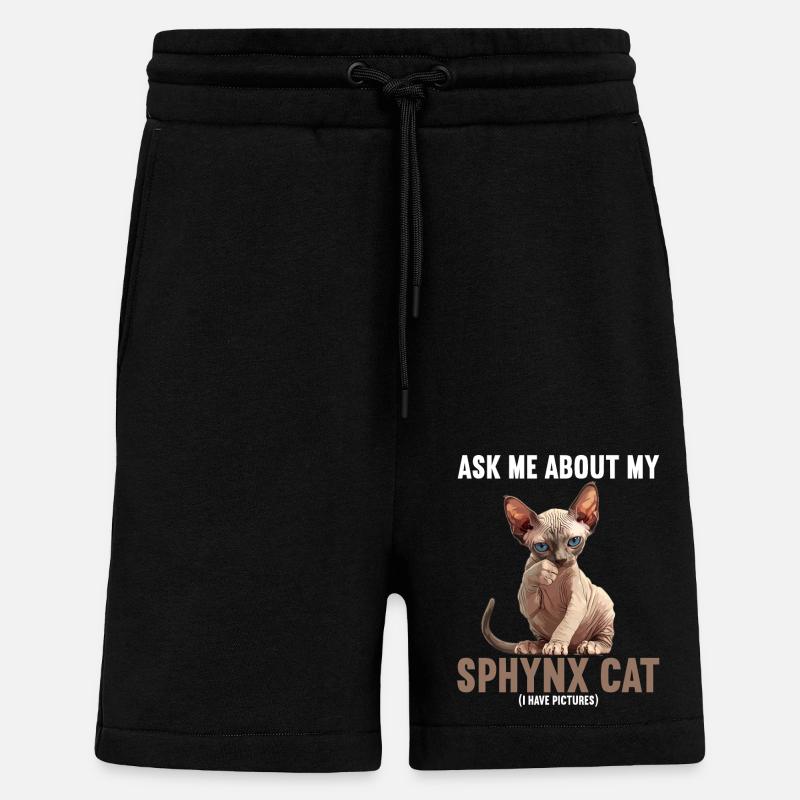 Sphynx Kätzchen Sphynx Katze - Shorts - made by SPREAD - SOLID BLACK