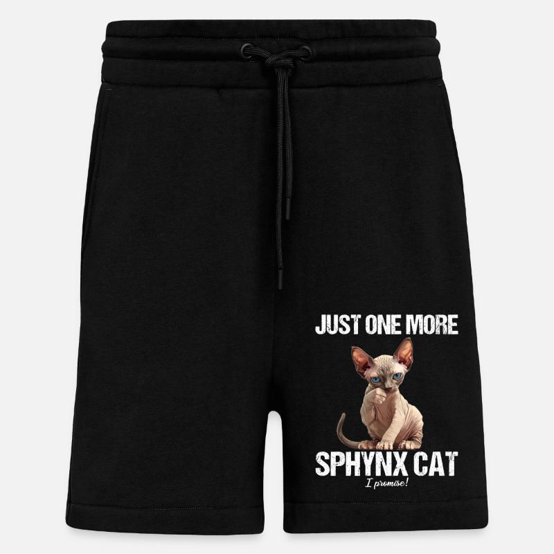 Sphynx Kitten Sphynx Cat - Shorts - made by SPREAD - SOLID BLACK
