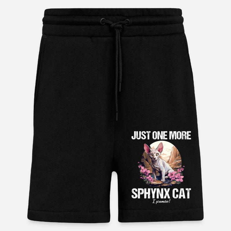 Chaton Sphynx Chat Sphynx - Short bio décontracté fabriqué en UE - SOLID BLACK