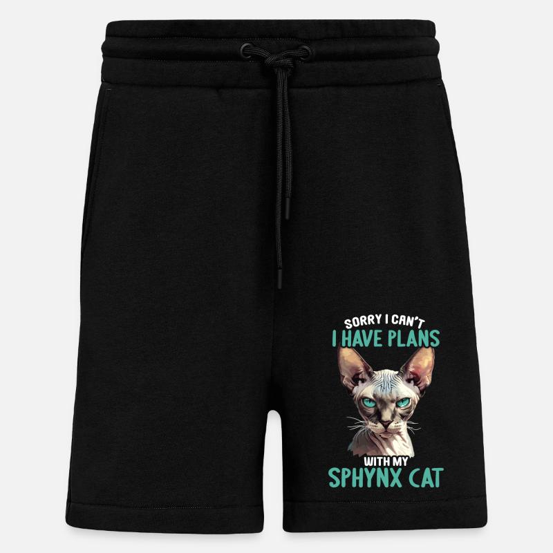 Chaton Sphynx Chat Sphynx - Short bio décontracté fabriqué en UE - SOLID BLACK