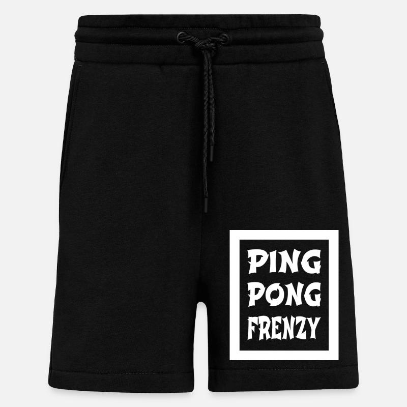 Joke Table Tennis Techniques - Short bio décontracté fabriqué en UE - SOLID BLACK