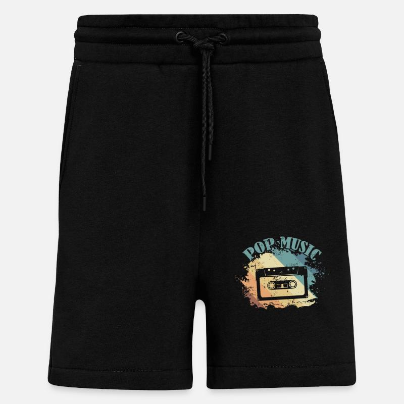 Pop Music R'n'B Kassette - Shorts - made by SPREAD - SOLID BLACK