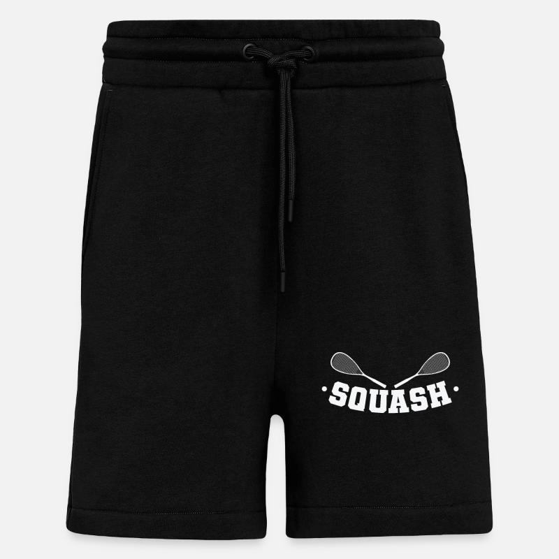 Squash spielen im Duell - Shorts - made by SPREAD - SOLID BLACK
