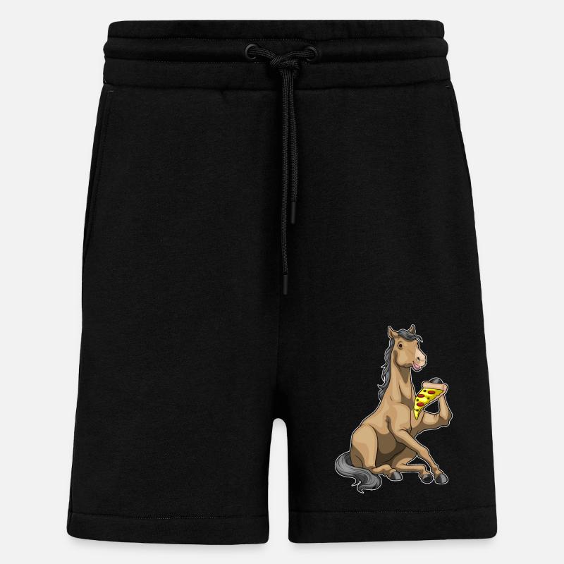 Pferd Pizza - Shorts - made by SPREAD - SOLID BLACK