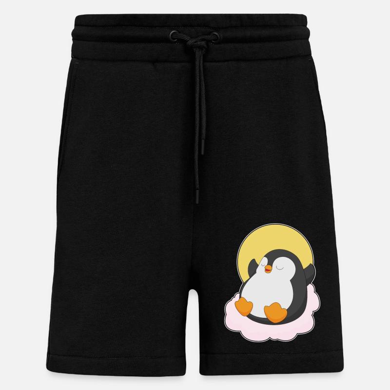 Penguin Clouds - Shorts - made by SPREAD - SOLID BLACK