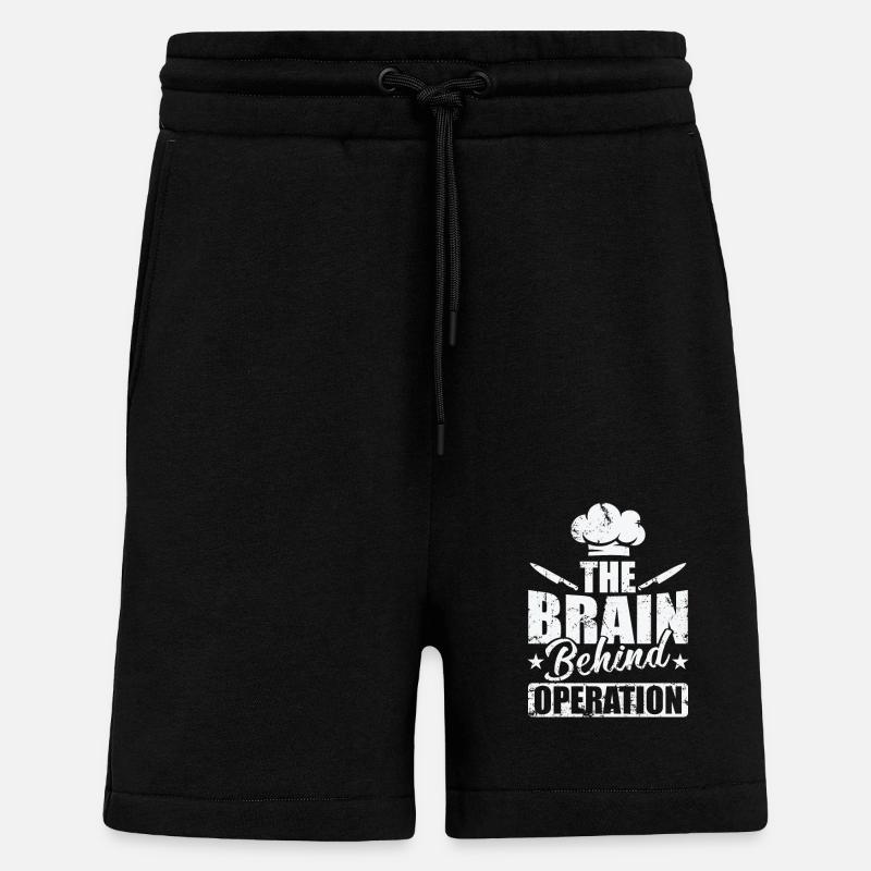 The Brain Behind Operation - Shorts - made by SPREAD - SOLID BLACK