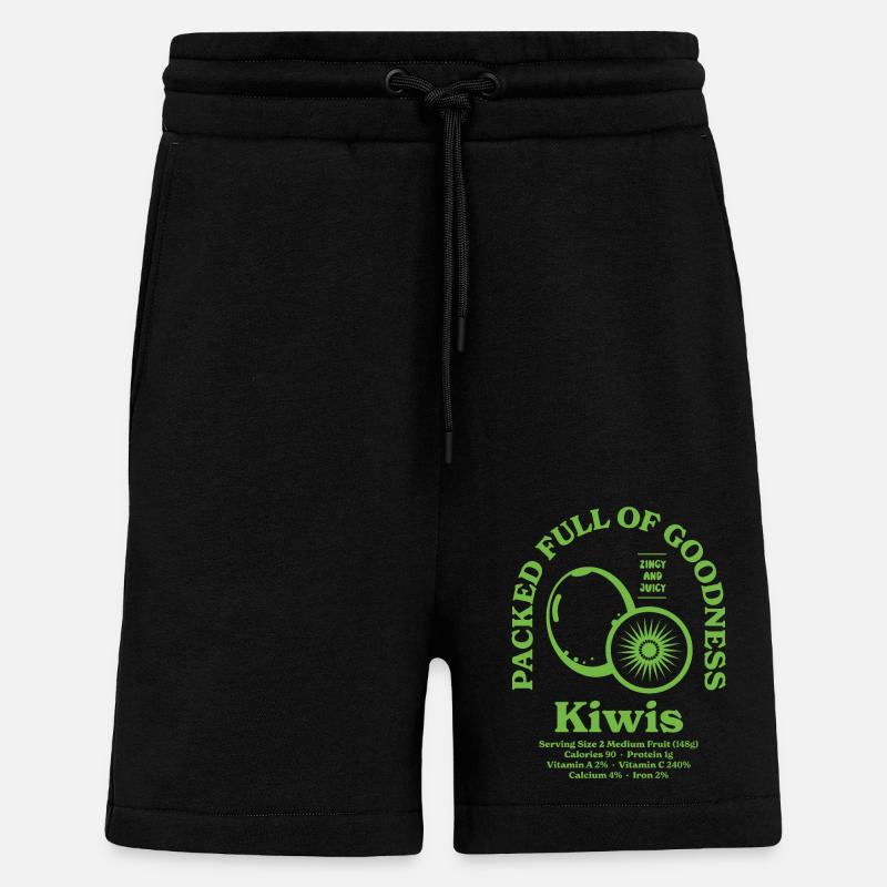 Kiwi Ernährung - Shorts - made by SPREAD - SOLID BLACK