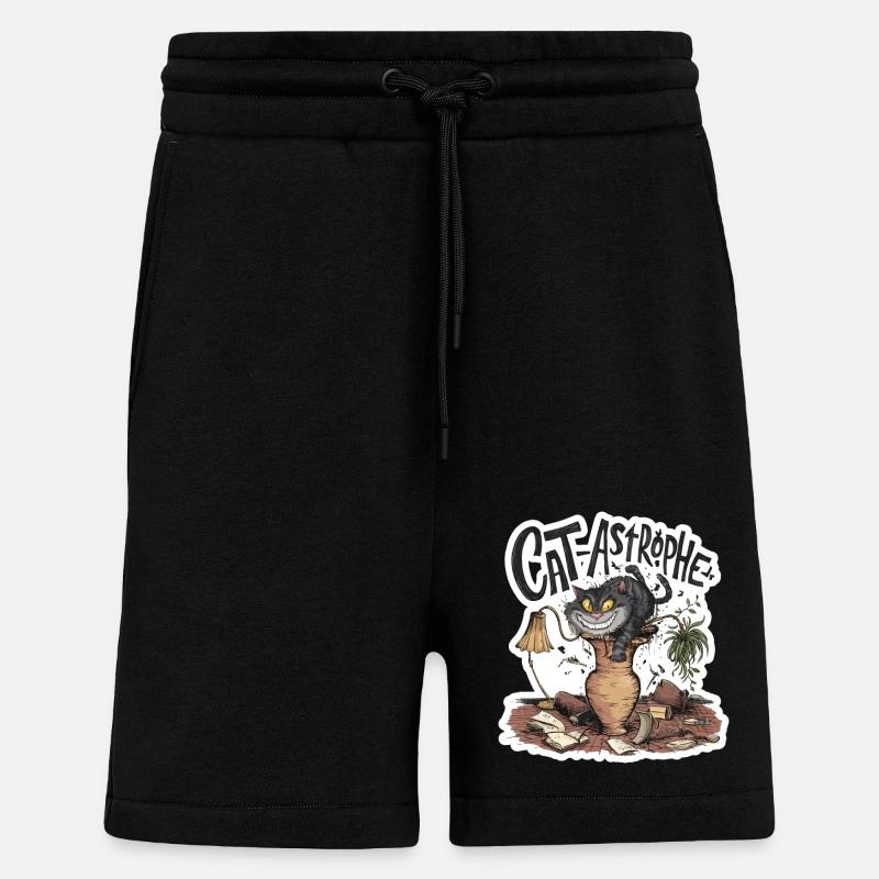 ASTROPHE DE CHAT - Short bio décontracté fabriqué en UE - SOLID BLACK