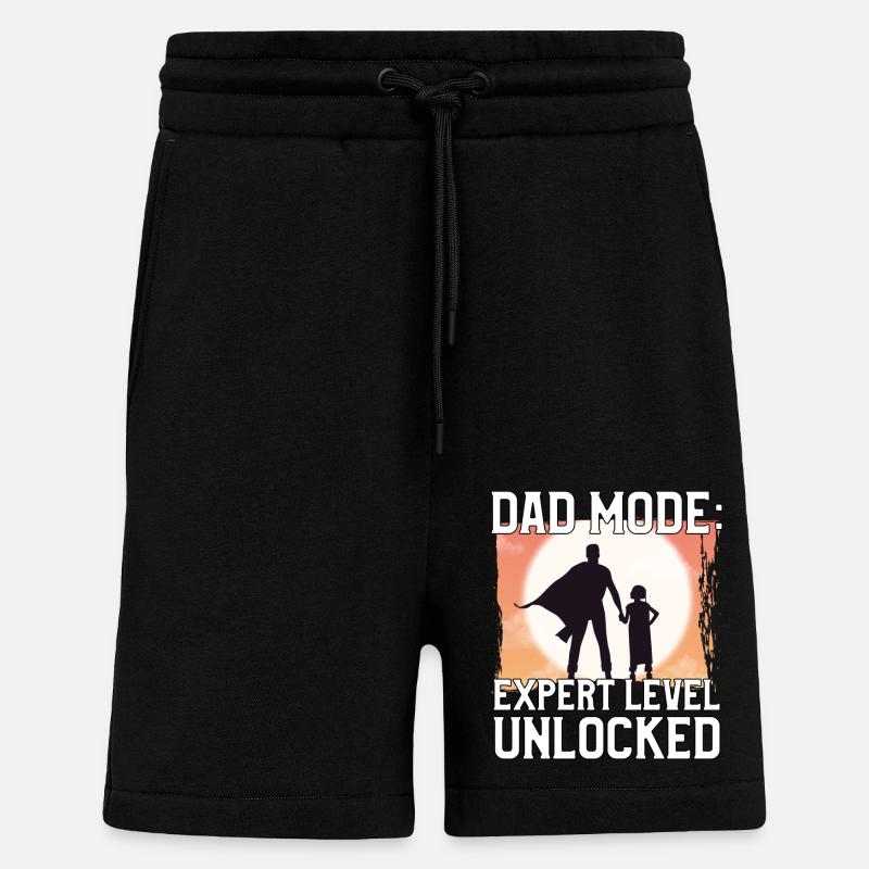 Dad Mode Expert Level unlocked - Shorts - made by SPREAD - SOLID BLACK
