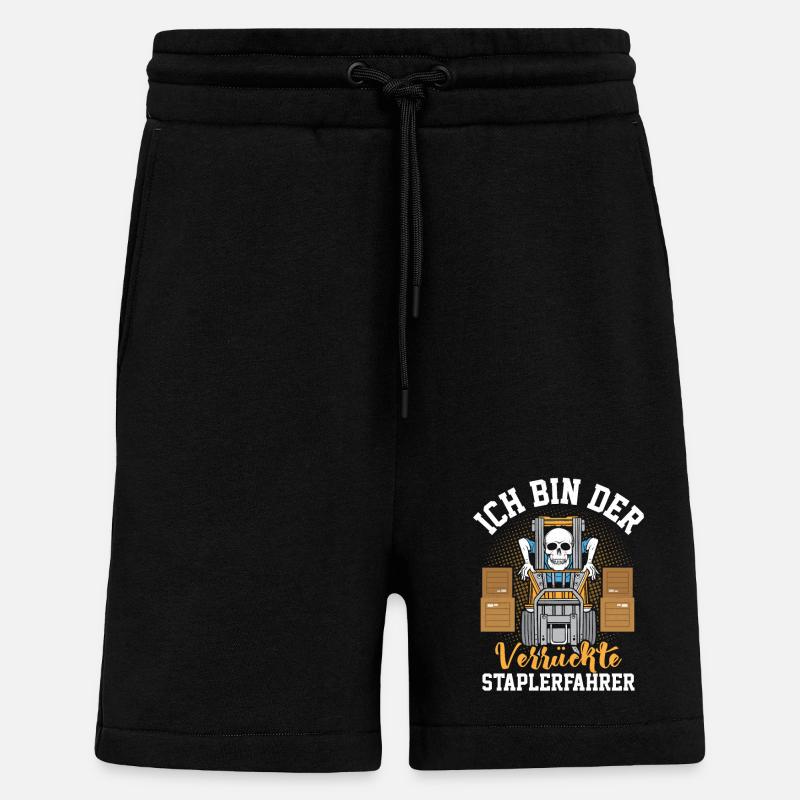 Gabelstaplerfahrer Staplerschein Lager - Shorts - made by SPREAD - SOLID BLACK