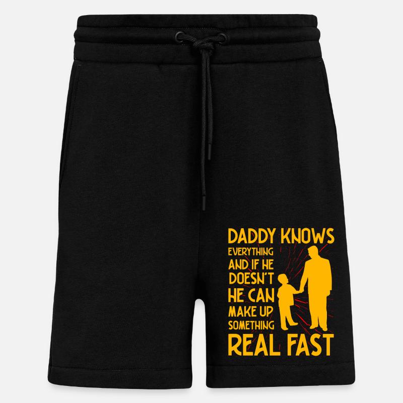 Daddy knows everything - Shorts - made by SPREAD - SOLID BLACK