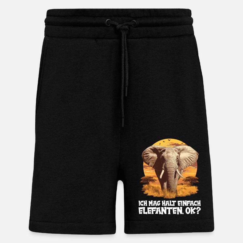Elephant Elephant - Shorts - made by SPREAD - SOLID BLACK