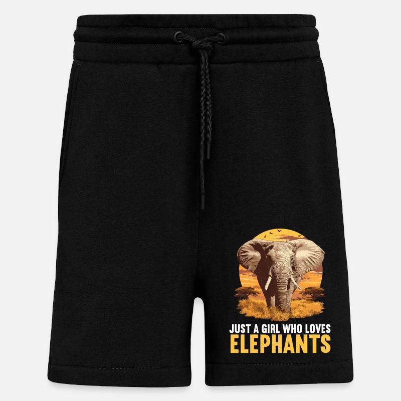 Éléphant Éléphant - Short bio décontracté fabriqué en UE - SOLID BLACK