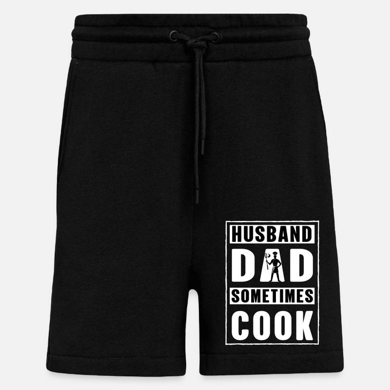 Husband Dad sometimes Cook - Shorts - made by SPREAD - SOLID BLACK