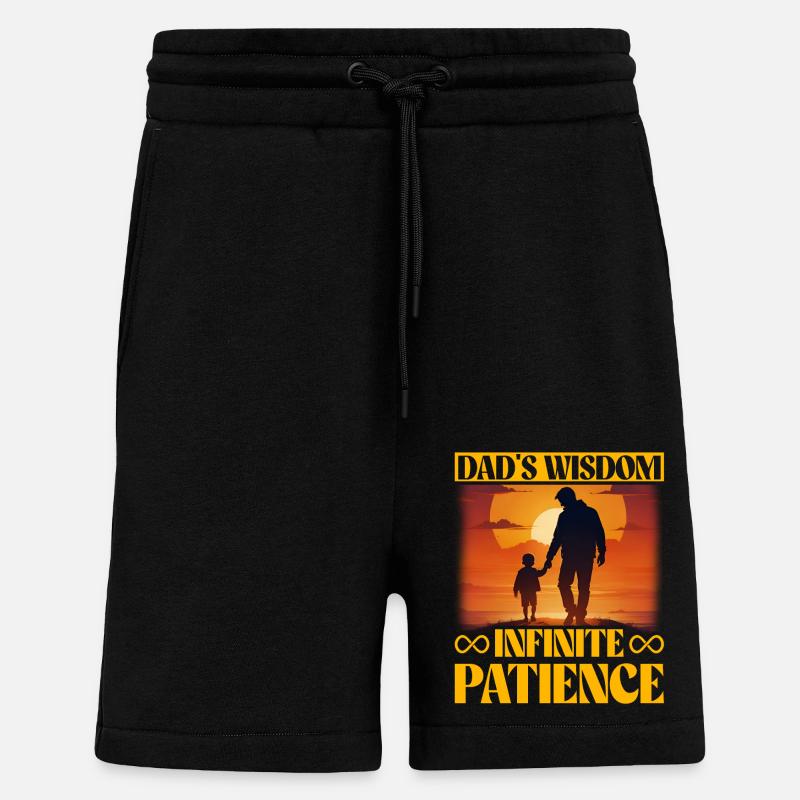 Dad's Wisdom Infinite Patience - Shorts - made by SPREAD - SOLID BLACK