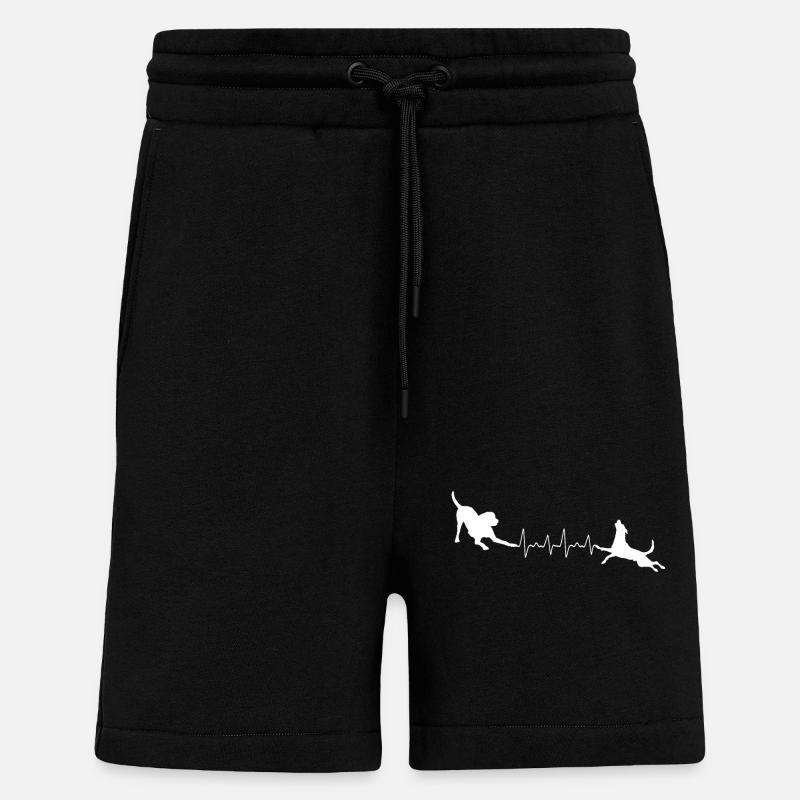 Hunde Herzschlag Labrador - Shorts - made by SPREAD - SOLID BLACK