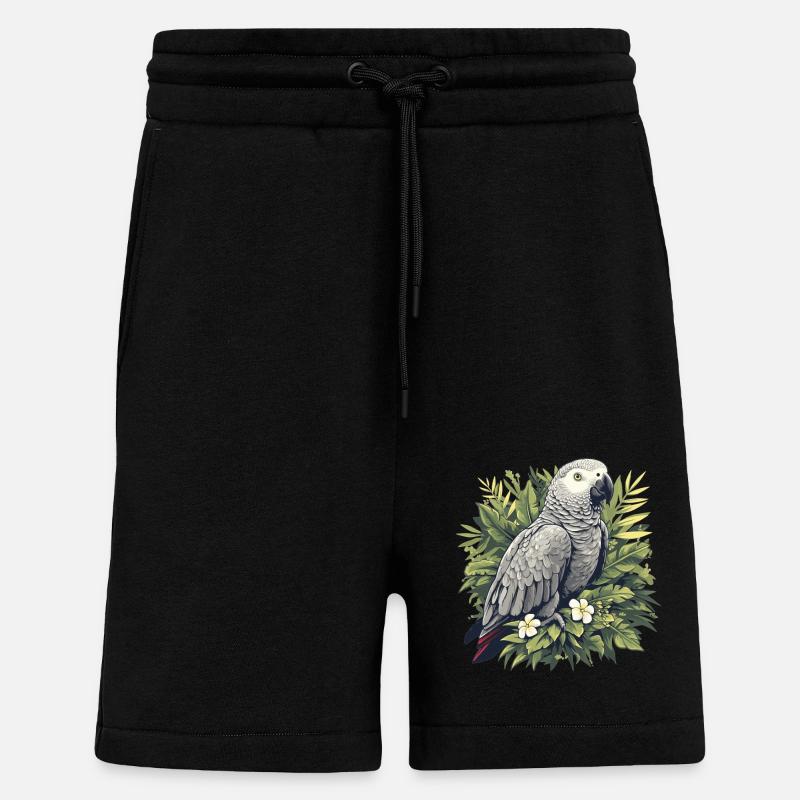 Graupapageien Graupapagei - Shorts - made by SPREAD - SOLID BLACK