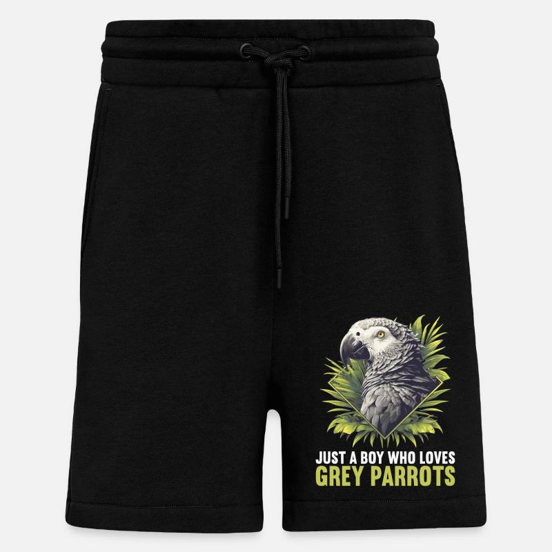 Graupapageien Graupapagei - Shorts - made by SPREAD - SOLID BLACK