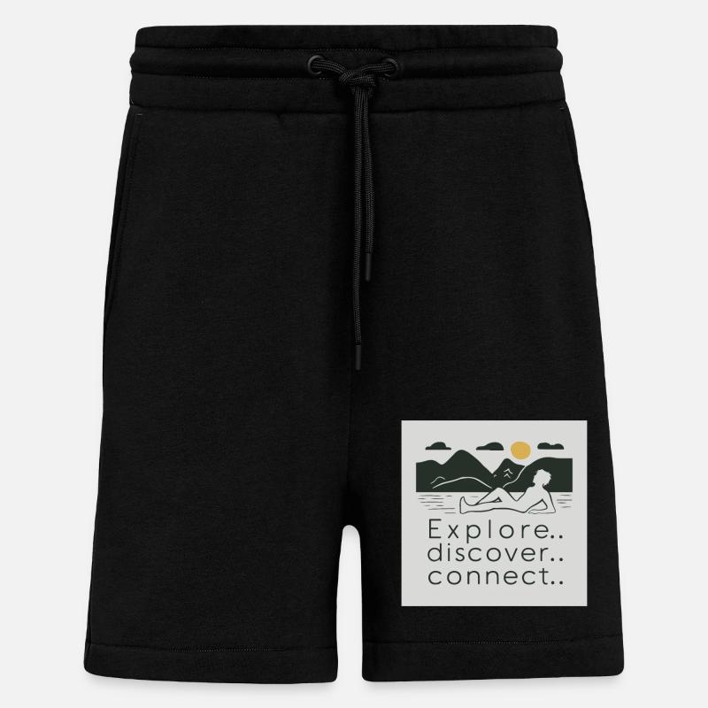 ERFORSCHEN. ENTDECKEN. VERBINDEN. - Shorts - made by SPREAD - SOLID BLACK
