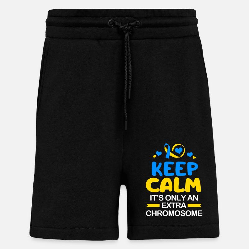 Trisomie 21 - Short bio décontracté fabriqué en UE - SOLID BLACK