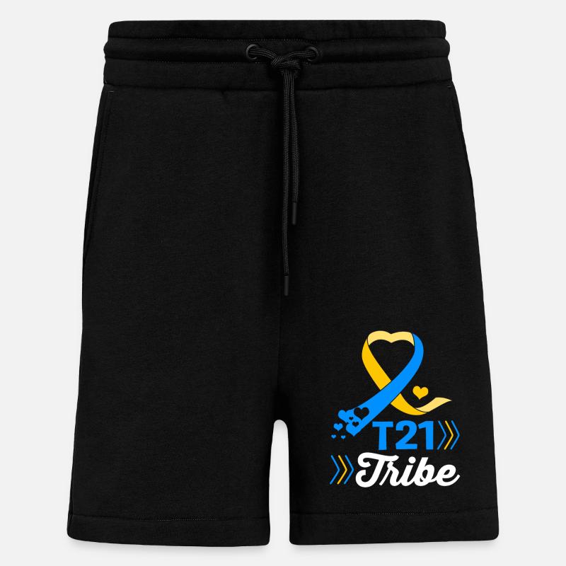 Down Syndrom - Shorts - made by SPREAD - SOLID BLACK