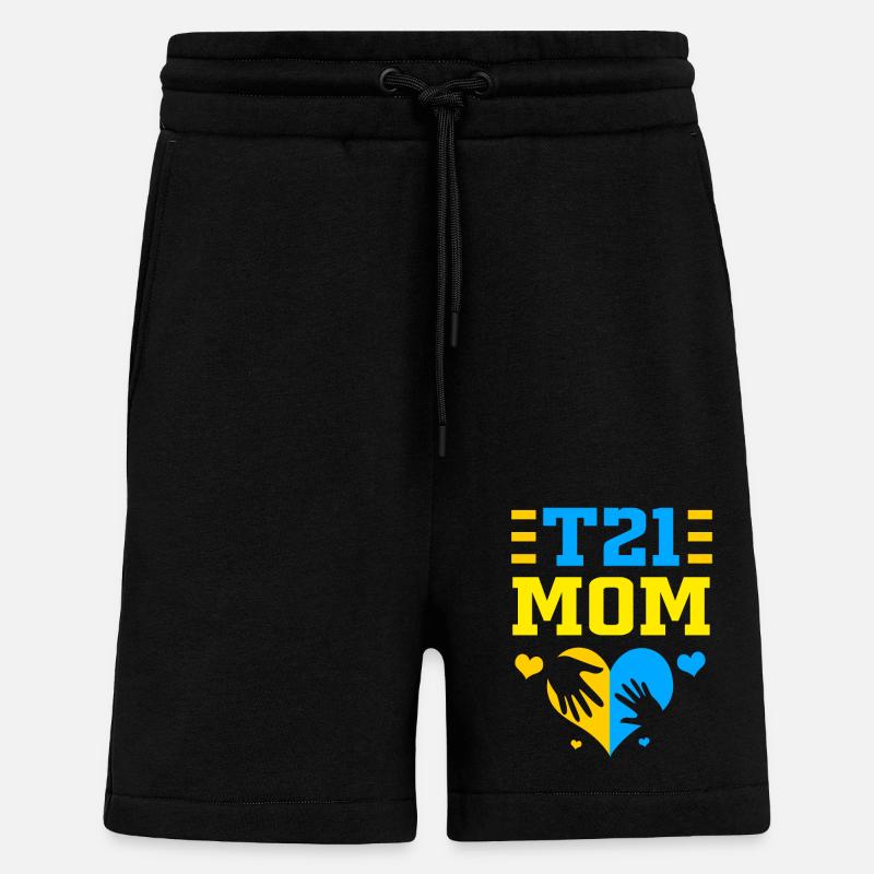Down Syndrom - Shorts - made by SPREAD - SOLID BLACK