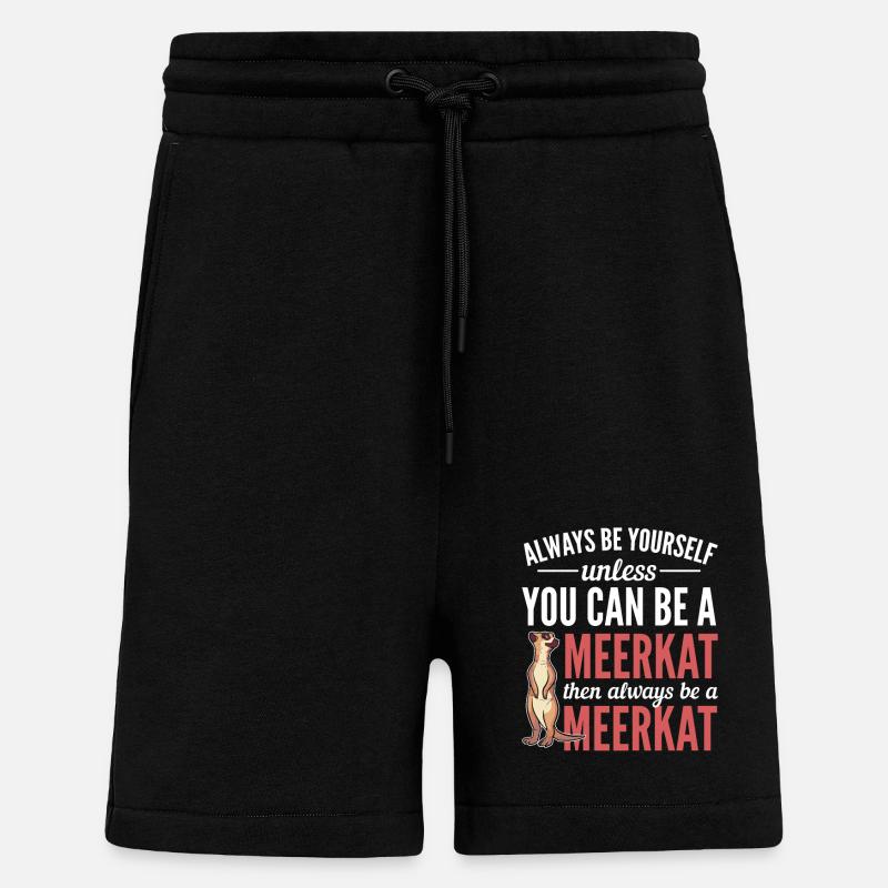 Suricate - Short bio décontracté fabriqué en UE - SOLID BLACK